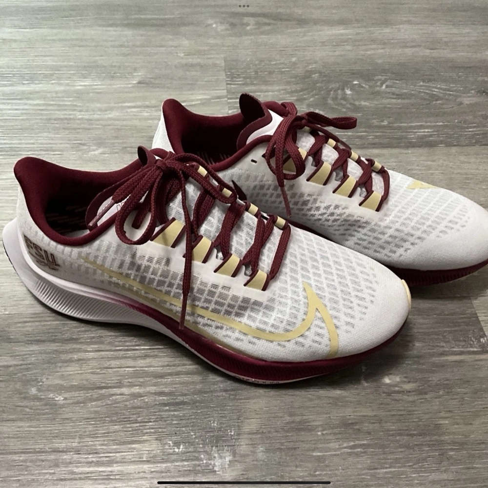 Nike Women's White and Maroon Running Shoes